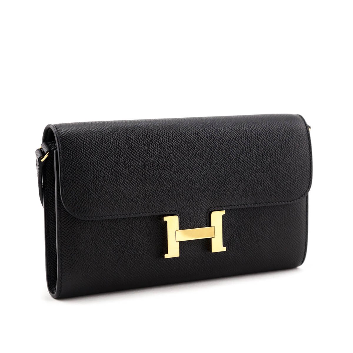 Hermes Black Epsom Constance Long To Go Wallet | AlmaBagz