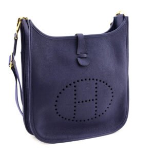 Hermes Bleu Encre Taurillon Clemence Evelyne III 29 PM | AlmaBagz