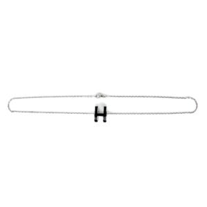 Hermes Black H Pop Necklace | AlmaBagz
