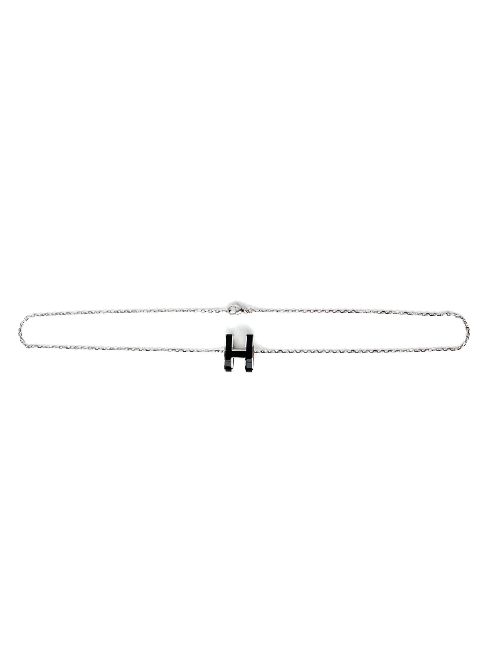 Hermes Black H Pop Necklace | AlmaBagz