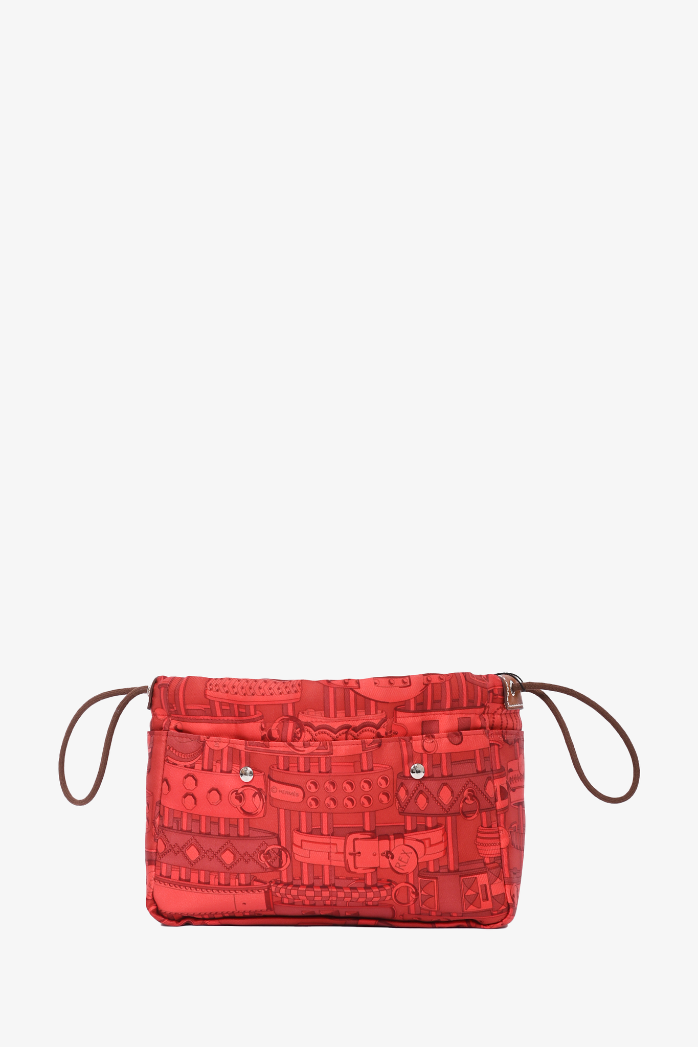 Hermes Orange Printed Fourbi 20 Pouch Insert | AlmaBagz