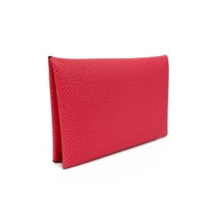 Hermes Rose Azalee Calvi Cardholder | AlmaBagz