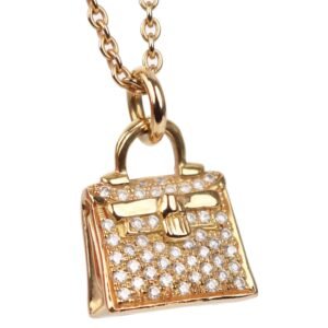 Hermes Rose Gold Amulettes Kelly Pendant | AlmaBagz