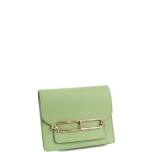 Hermes Roulis Slim Evercolor Leather Vert Criquet Z stamp | AlmaBagz