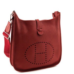 Hermes Rouge Hermes Clemence Evelyne III PM | AlmaBagz