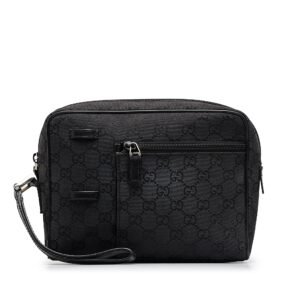Gucci Clutch Black GG Canvas | AlmaBagz