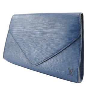 LOUIS VUITTON Clutch bag M52635 Epi Leather Blue business bag Art deco Women Used | AlmaBagz