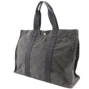 HERMES Tote Bag Nylon canvas gray Her Line Tote GM unisex(Unisex) Used | AlmaBagz