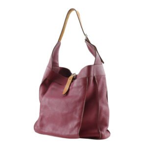 HERMES Shoulder Bag Taurillon Clemence Red Marwali GM Women Used | AlmaBagz