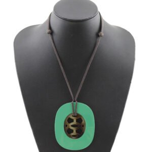 HERMES Necklace Buffalo horn green lift Women(Unisex) Used | AlmaBagz