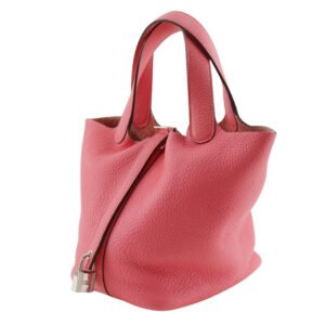 HERMES Handbag Taurillon Clemence pink Picotan Rock 18 PM Women Used | AlmaBagz