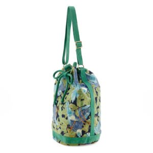 HERMES Shoulder Bag cotton Green Botanical Pattern Bird Pattern one belt | AlmaBagz