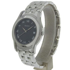 GUCCI Watches Quartz 5500M Stainless Steel black black dial mens Used | AlmaBagz