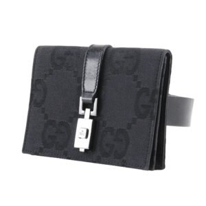 GUCCI Waist bag GG canvas black Belt bag Jackie line | AlmaBagz