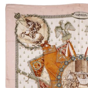 HERMES scarf silk pink NAPOLEON Napoleon Carre90 Women Used | AlmaBagz