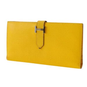 HERMES Long Wallet Purse Epsom yellow Bean unisex(Unisex) Used | AlmaBagz