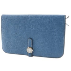 HERMES Long Wallet Purse Togo blue Dogon GM unisex(Unisex) Used | AlmaBagz