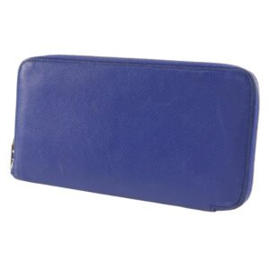 HERMES Long Wallet Purse Epsom Blue Azap long silk in Women Used | AlmaBagz