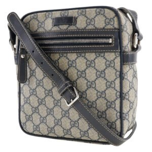 GUCCI Shoulder Bag 233268 525040 GG plus Gray / navy GG plus unisex(Unisex) Used | AlmaBagz