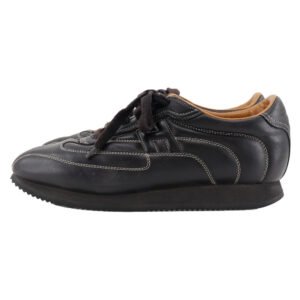 HERMES sneakers leather black quick mens 41 Used | AlmaBagz