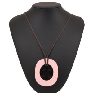 HERMES Necklace Buffalo horn Pink/Brown Lift GM Women Used | AlmaBagz