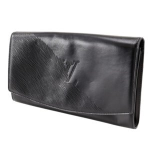 LOUIS VUITTON Clutch bag M63962 leather black Opera line Aegean | AlmaBagz