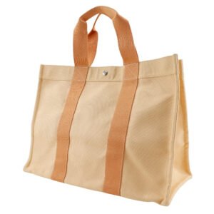 HERMES Tote Bag canvas Orange Bora Bora GM Women Used | AlmaBagz