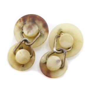 HERMES cuffs Buffalo horn Beige / Brown rap mens Used | AlmaBagz