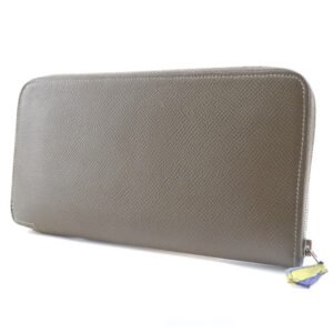 HERMES Long Wallet Purse Epsom Brown Azap Long Silk Inn Women Used | AlmaBagz