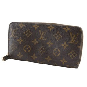 LOUIS VUITTON Long Wallet Purse M60017 Monogram canvas Brown Zippy wallet | AlmaBagz