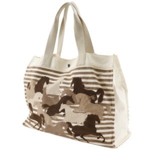 HERMES Tote Bag canvas Brown/Off White Chevault Women(Unisex) Used | AlmaBagz