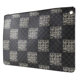 LOUIS VUITTON Clutch bag M61232 Damier Grafitto Canvas black Christopher nemes Pochette Jules GM mens Used | AlmaBagz