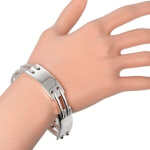 GUCCI bracelet Silver925 Silver With logo link vintage Women Used | AlmaBagz