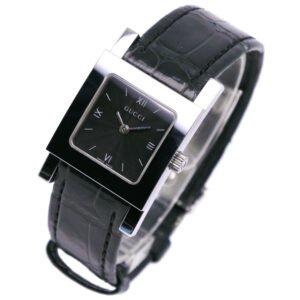 GUCCI Watches Quartz 7900L.1 Stainless Steel , Leather black black dial Women Used | AlmaBagz