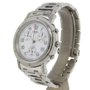 HERMES Watches Quartz CL1.910 Stainless Steel Silver Clipper White dial | AlmaBagz