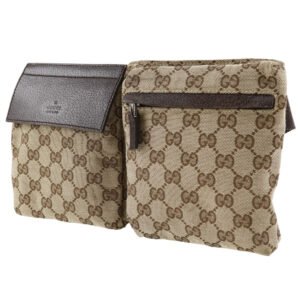 GUCCI Waist bag 28566 GG canvas beige Body bag mens(Unisex) Used | AlmaBagz