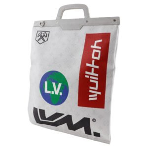 LOUIS VUITTON Handbag M44627 White Monogram Canvas Light gray Flat vertical tote mens Used | AlmaBagz