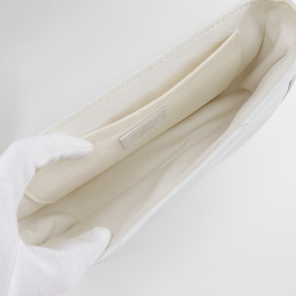 LOUIS VUITTON Shoulder Bag M51945 Calfskin White 2WAY Chain bag New Wave MM Women Used | AlmaBagz - Image 5