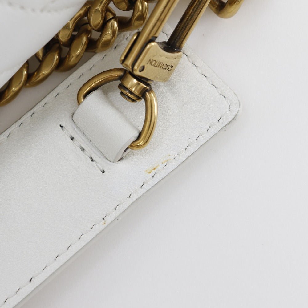 LOUIS VUITTON Shoulder Bag M51945 Calfskin White 2WAY Chain bag New Wave MM Women Used | AlmaBagz - Image 7