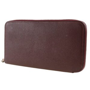 HERMES Long Wallet Purse Epsom Bordeaux Azap Long Silk Inn Women Used | AlmaBagz