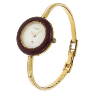 GUCCI Watches Quartz 1100-L Plated Gold gold Change bezel White dial | AlmaBagz