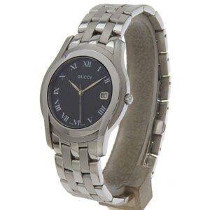 GUCCI Watches Quartz 5500M Stainless Steel Silver black dial | AlmaBagz