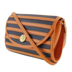 HERMES Shoulder Bag leather Orange / black | AlmaBagz