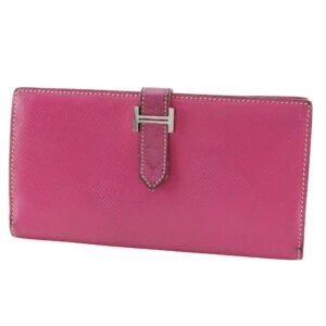 HERMES Long Wallet Purse Epsom pink Bean | AlmaBagz