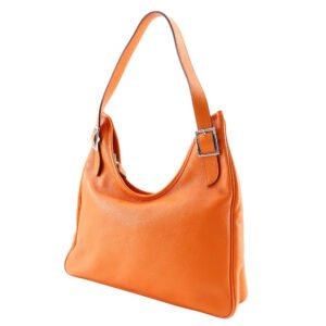HERMES Shoulder Bag leather Orange one belt Masai Cut 32 | AlmaBagz