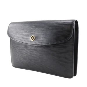LOUIS VUITTON Clutch bag M52662 Epi Leather black business bag Montaigne 23 | AlmaBagz