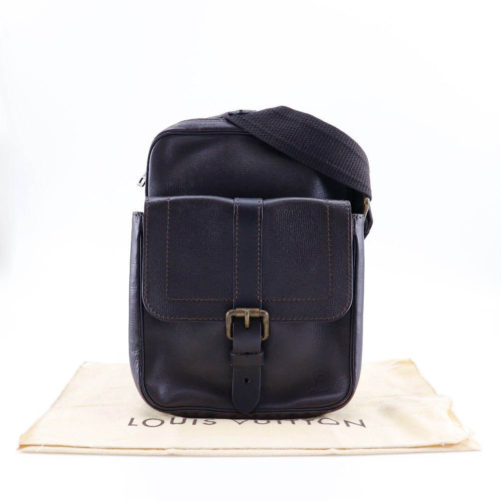 LOUIS VUITTON Shoulder Bag M92534 leather Brown Utah Irokuwa | AlmaBagz - Image 13