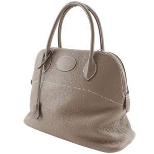 HERMES Handbag 029812CK-18 Taurillon Clemence gray Bored 31 Women Used | AlmaBagz