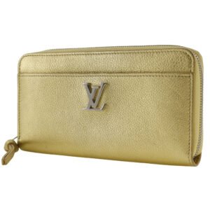 LOUIS VUITTON Long Wallet Purse M69058 Grain Calfskin Leather gold Japan exclusive color Zippy Rock Me | AlmaBagz