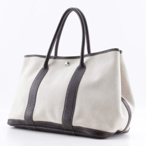 HERMES Tote Bag Toile H, Buffle Beige / Brown Garden party PM | AlmaBagz